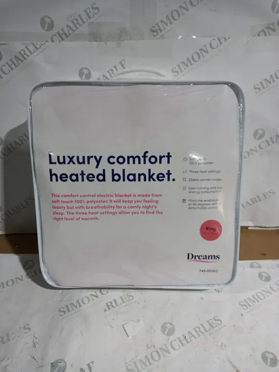 BOXED DREAMS LUXURY COMFORT HEATED BLANKET KING SIZE 