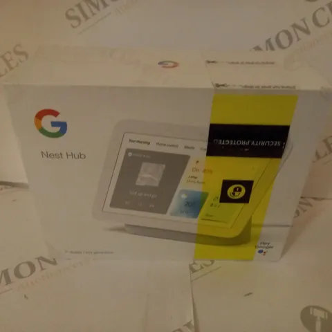 BRAND NEW BOXED GOOGLE NEST HUB, 7" DISPLAY SCREEN, 2ND GENERATION