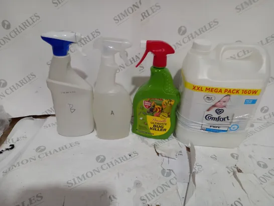 4 X ASSORTED HOUSEHOLD ITEMS TO INCLUDE COMFORT PURE XXL, PRORANTO BUG KILLER ETC - COLLECTION ONLY