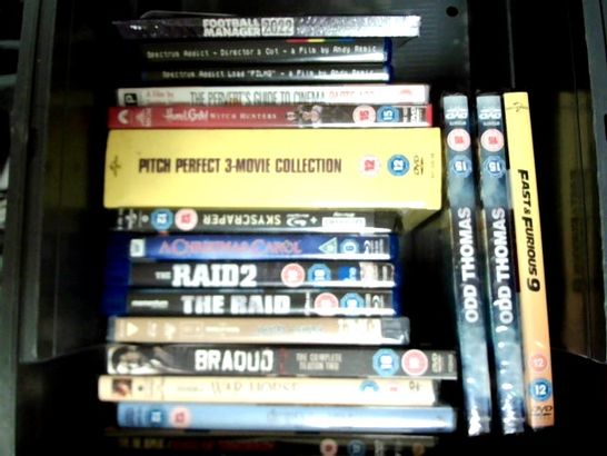 LOT OF APPROXIMATELY 20 ASSORTED DVDS & BLU-RAYS