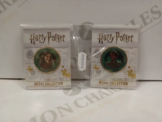 HARRY POTTER 4 X ASSORTED COLLECTABLE MEDALS, DESIGNS VARY 