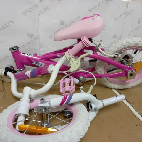 GLIMMER PINK GIRLS BIKE FOR 3-5 YEARS OLD WITH STABILISERS 