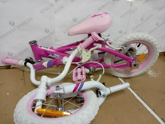 GLIMMER PINK GIRLS BIKE FOR 3-5 YEARS OLD WITH STABILISERS 