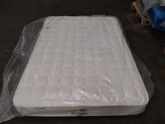 QUALITY BAGGED 4'6" DOUBLE HYBRID MEMORY NATURAL OPEN COIL MATTRESS 