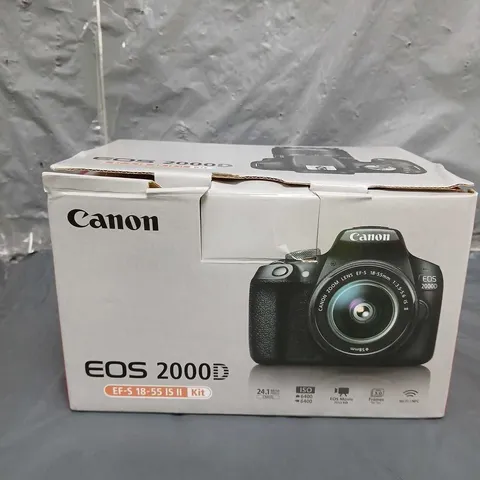 BOXED CANON EOS 2000D SLR BLACK CAMERA 