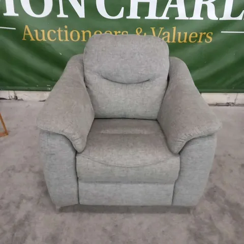 DESIGNER G PLAN JACKSON GRAIN PEWTER FABRIC ARMCHAIR