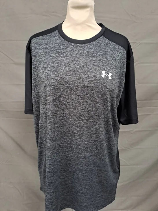 UNDER ARMOUR JD TECH BLOCKED T-SHIRT IN BLACK SIZE MEDIUM