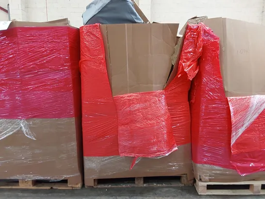 PALLET OF ASSORTED ITEMS INCLUDING: FOLDING MATTRESS, HEATER, BLINDS, GARMENT RACK, TV MOUNT