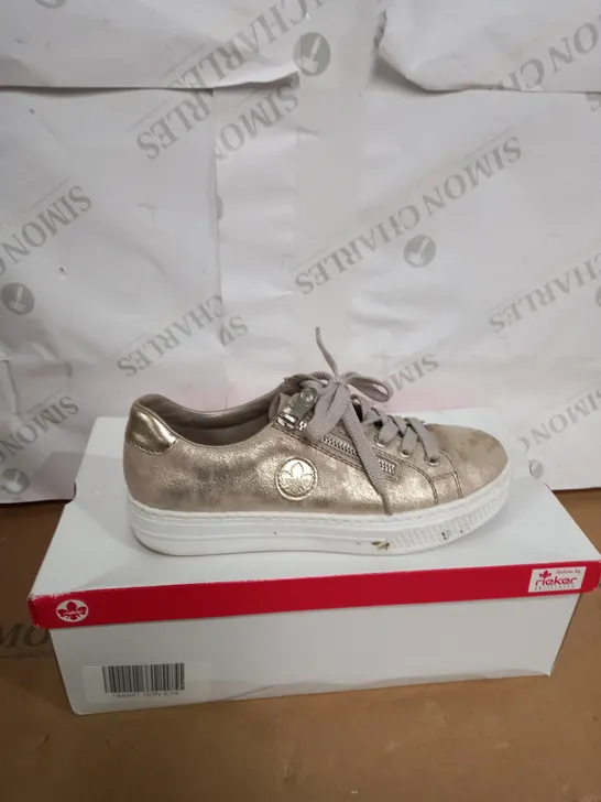 RIEKER GOLD METALLIC TRAINER SIZE UNSPECIFIED 