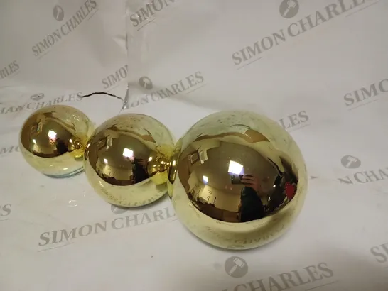 BUNDLE GOLD SET OF 3 INFINITE GLASS SPHERES