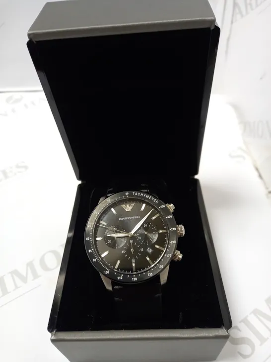 EMPORIO ARMANI LEATHER MENS WATCH RRP £229