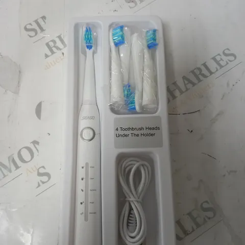 BOXED SEAGO SONIC TOOTHBRUSH WITH REPLACEMENT HEADS