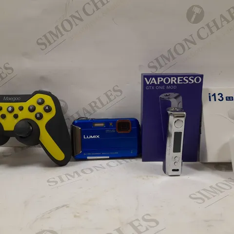 LOT OF APPROX 25 ITEMS TO INCLUDE - MAEGOO CONTROLLER -VAPORESSO GTX ONE - I13 EARBUDS ECT