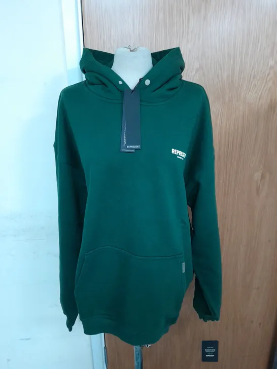 REPRESENT OWNER'S CLUB JERSEY HOODIE IN RACING GREEN SIZE XL