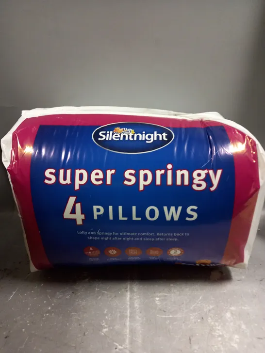 SEALED SILENTNIGHT SUPER SPRINGY 4 PILLOW SET 