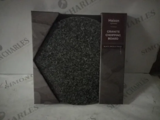 MAISON BY PREMIER BLACK SPECKLED GRANITE ROUND CHOPPING BOARD