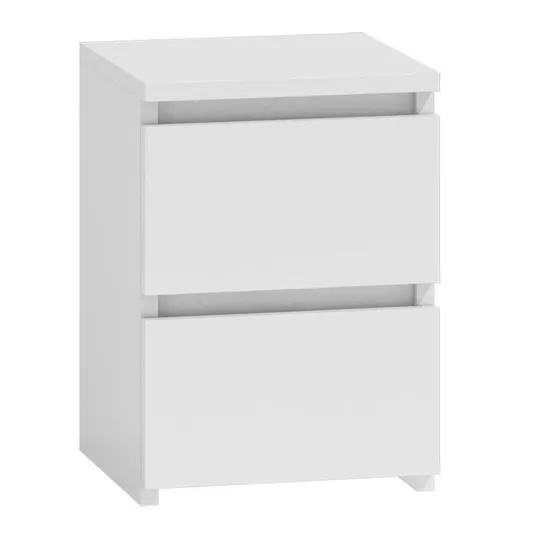 BOXED DEBDEN 2 DRAWER BEDSIDE TABLE HIGH GLOSS