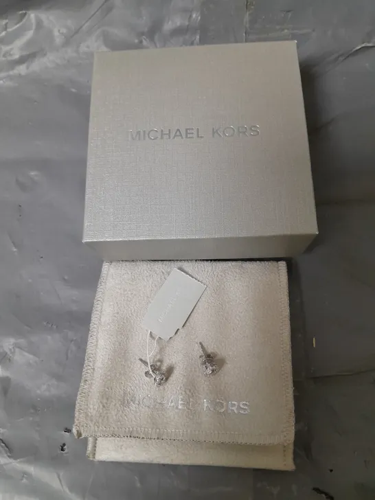 MICHAEL KORS STERLING SILVER STUD EARRINGS