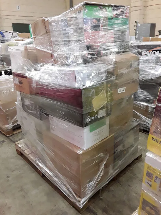 PALLET OF APPROXIMATELY 25 UNPROCESSED RAW RETURN HOUSEHOLD AND ELECTRICAL GOODS TO INCLUDE;