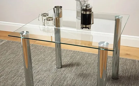 NOVA DINING TABLE GLASS TOP - BOX 1 OF 2 ONLY