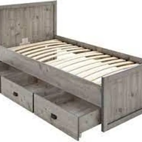 BOXED JACKSON SINGLE BED WETHERED GREY (2 BOXES)