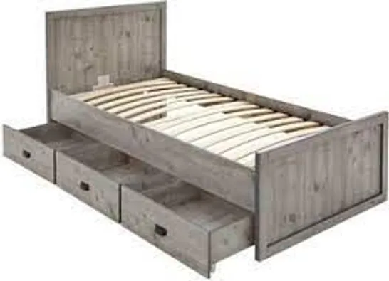 BOXED JACKSON SINGLE BED WETHERED GREY (2 BOXES)