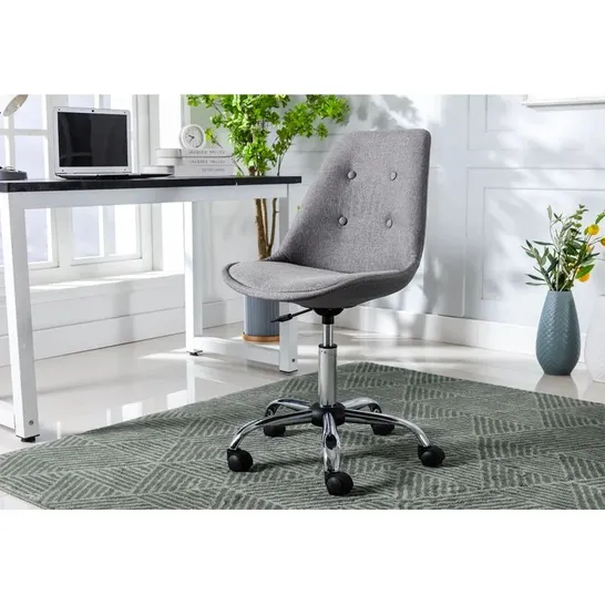 BOXED RUDRA DESK CHAIR GREY UPHOLSTERY