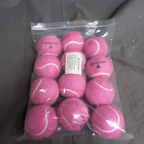 PET'S PLAY PAL X12 TENNIS BALLS IN PINK