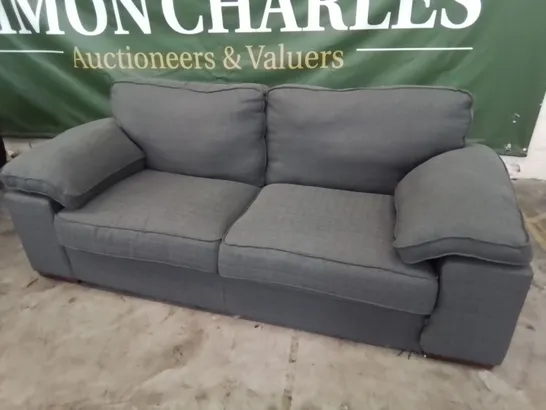 DESIGNER THREE SEATER SOFA CHARCOAL FABRIC 