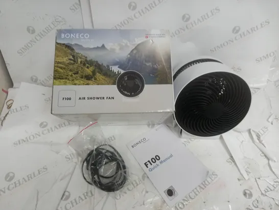 BOXED BONECO F100 DESKTOP AIR SHOWER FAN, WITH INSTRUCTIONS