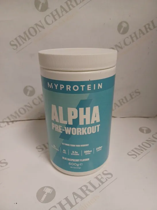 SEALED MYPROTEIN ALPHA PRE-WORKOUT - BLUE RASPBERRY - 600G