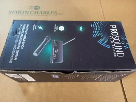 BOXED PROSOUND VHF FIXED FREQUENCY WIRELESS MICROPHONE SYSTEM