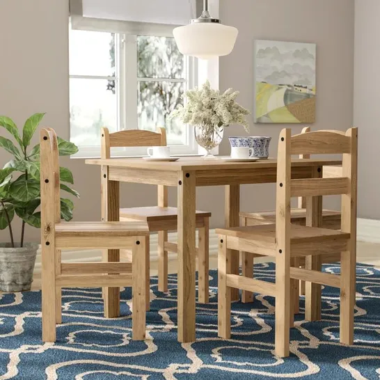 BOXED ABBIE DINING TABLE SET WITH 4 CHAIRS (1 BOX)