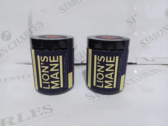 LOT TO CONTAIN 2 X 70G ENRICHD LION'S MANE MUSHROOM POWDER, DUAL EXTRACT - 10:1 - COLLECTION ONLY