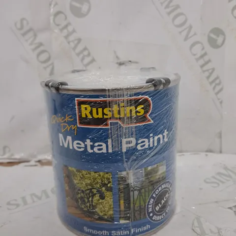 RUSTINS METAL PAINT - BLACK 1LTR - COLLECTION ONLY 