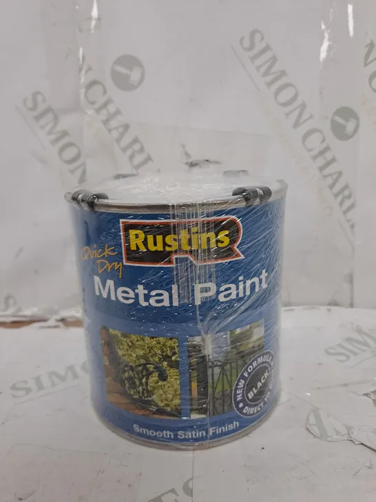 RUSTINS METAL PAINT - BLACK 1LTR - COLLECTION ONLY 