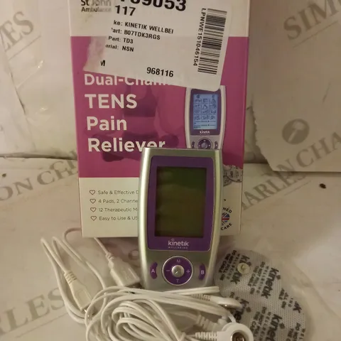 KINETIK WELLBEING DUAL CHANNEL TENS MACHINE