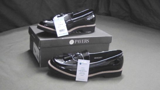 PAVERS BLACK PATENT LEATHER LOAFERS UK SIZE 6