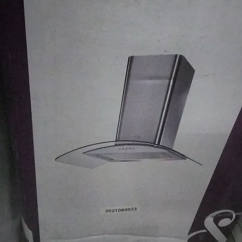 BOXED STAINLESS STEEL CURVED GLASS HOOD CLCGS60