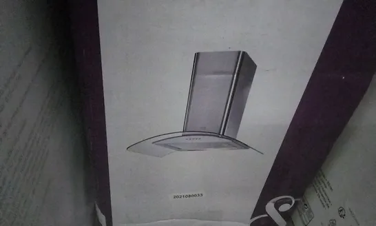 BOXED STAINLESS STEEL CURVED GLASS HOOD CLCGS60