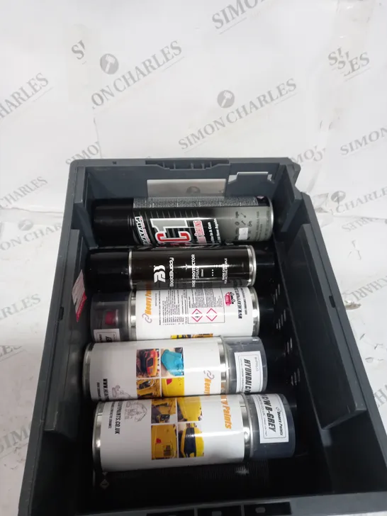 APPROXIMATELY 10 ASSORTED AEROSOL ITEMS TO INCLUDE GLOSS COATINGS, HEAVY PAINTS, SHOE PROTECTOR - COLLECTION ONLY 