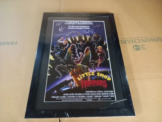 LITTLE SHOP OF HORROR FRAMED PICTURE WITH SIGNATURES - 45X33CM