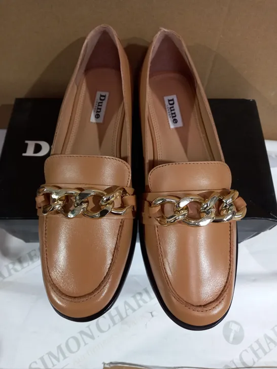 DUNE GILMORE LOAFER IN CAMEL UK SIZE 6