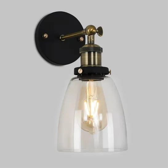 BIXED KELLY 1 LIGHT BLACK ARMED SCONCE BULB