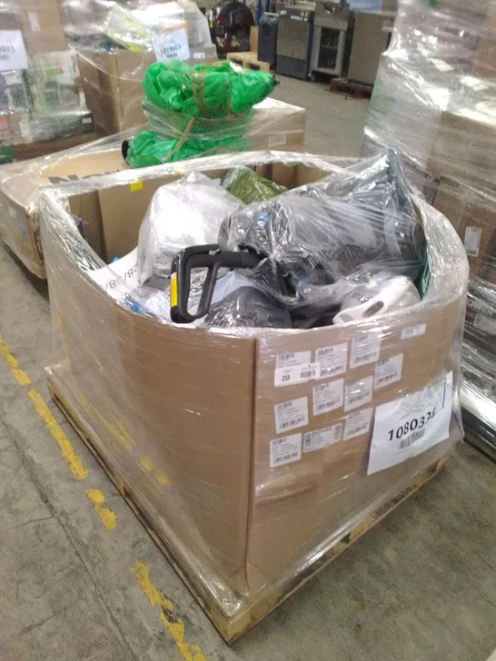 PALLET OF APPROXIMATELY 17 UNPROCESSED RAW RETURN HOUSEHOLD AND ELECTRICAL GOODS TO INCLUDE;