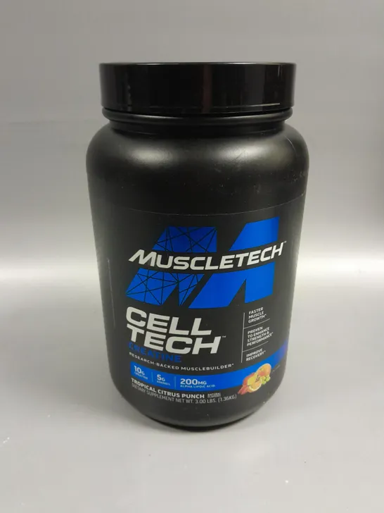 SEALED MUSCLETECH CELL TECH CREATINE - 1.36KG TROPICAL CITRUS PUNCH 