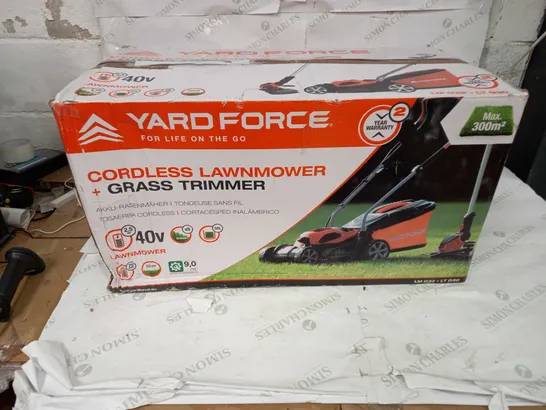 YARD FORCE 32CM LAWNMOWER AND TRIMMER