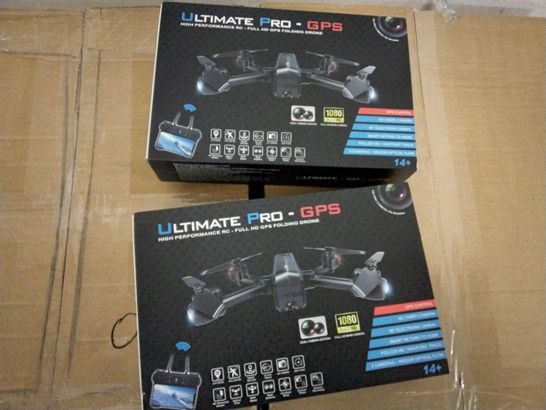2 × ULTIMATE PRO GPS HIGH PERFORMANCE RC-HD PRO FOLDING DRONES