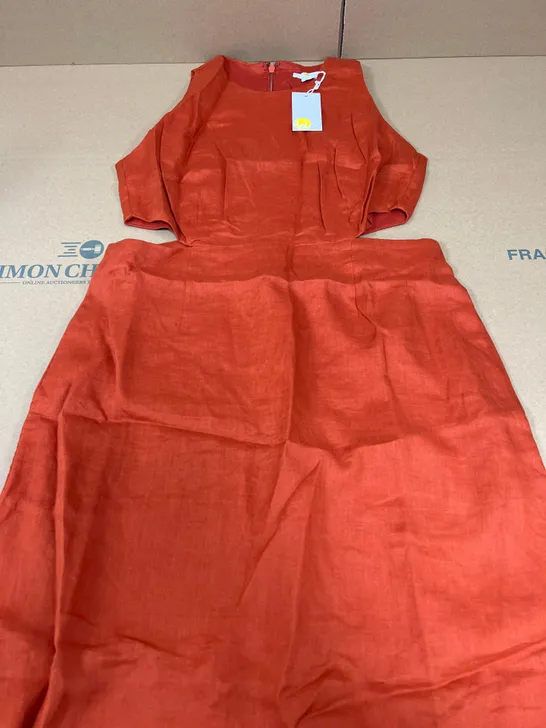 BODEN SIZE 12 BURNT ORANGE DRESS