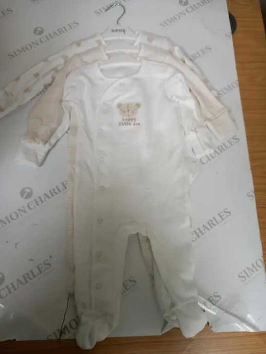 SET OF 3 UNISEX BABYGROWS SIZE 3-6 MONTHS